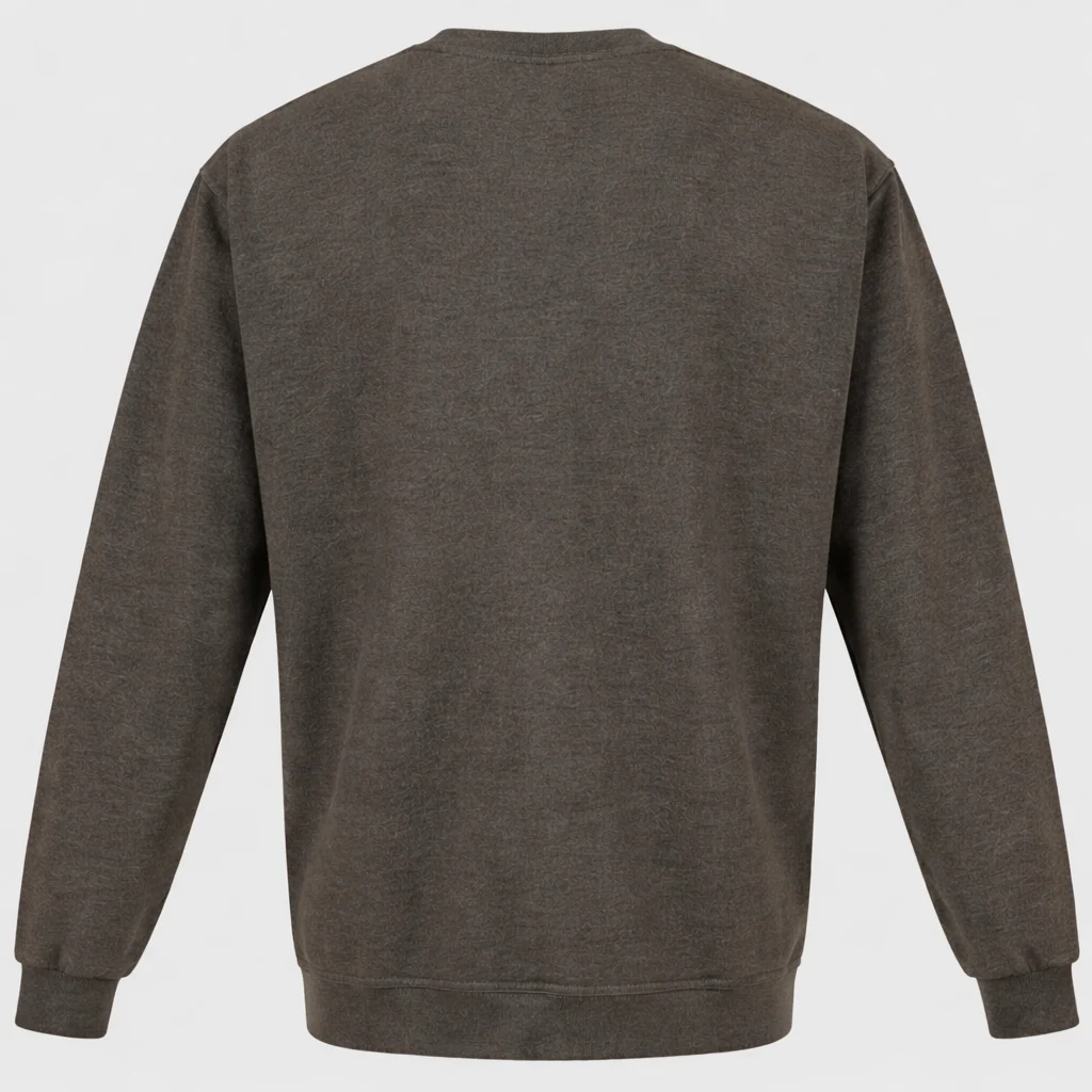 Unisex Sıfır Yaka Sweatshirt Detay Görünümü